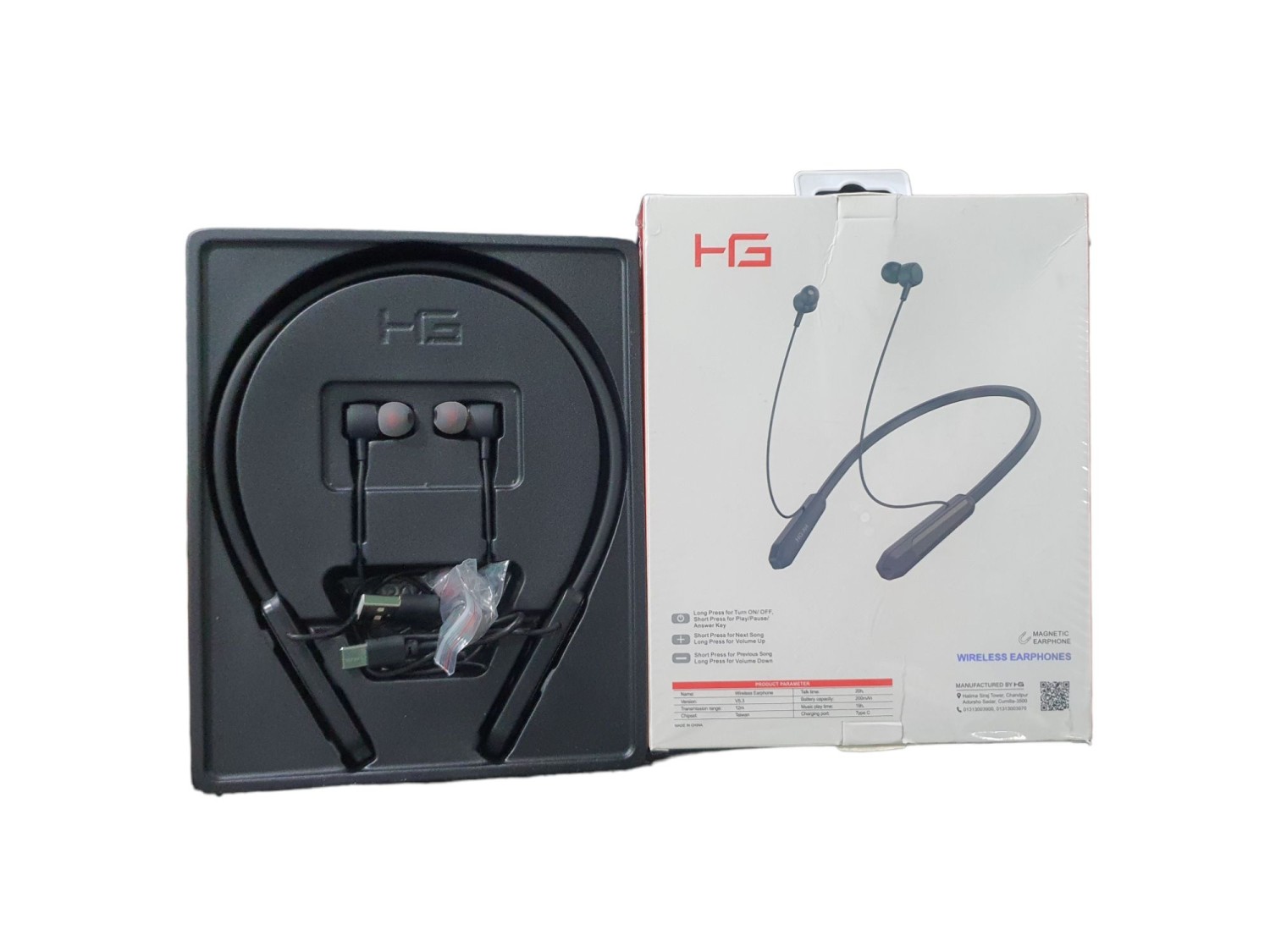 HG N8 Luxury WIRLEES NECKBAND ORIGINAL EARPHONE (6 Months Guarantee)